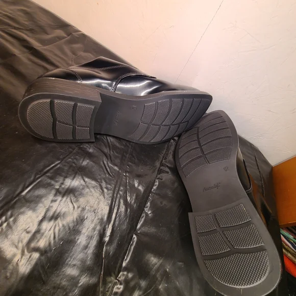 American Eagle men's black patent leather square toe Shoes Size 12 - Picture 10 of 11